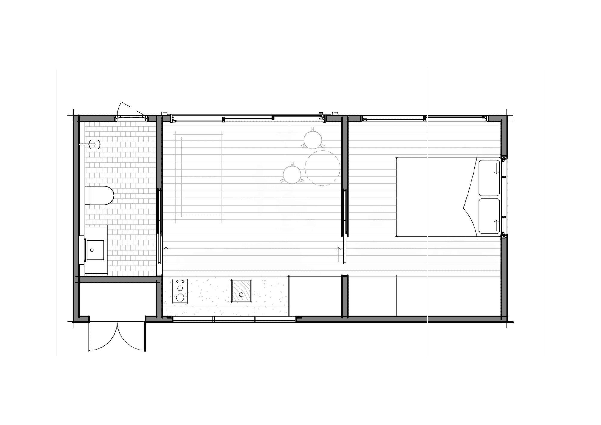 Wide 8.4 floor plan, 8.4m by 4.0m